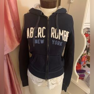 Abercrombie and Fitch Navy Blue Hoodie